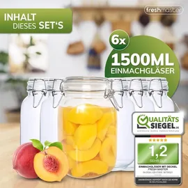 Fresh Master Einmachglas 1500 ml 6 St.