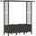 vidaXL Hochbeet Mit Rankgitter Und Dach 162,5 x 40 x 142 cm Braun