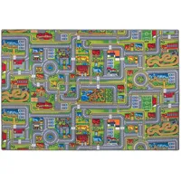 Snapstyle Kinder Spiel Teppich Abenteuerland Bunt Bunt 80x160cm