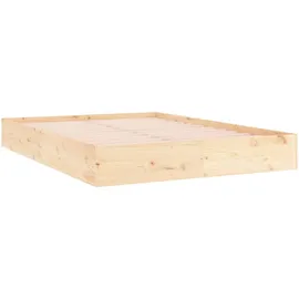 vidaXL Massivholzbett 120 x 200 cm Braun