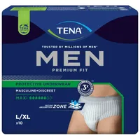 4x TENA Men Active Fit Pants Maxi Inkontinenzpants Gr. L/XL | Packung (10 Stück)