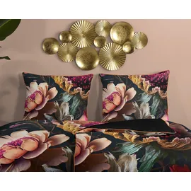 DESCANSO Straizo Blume Anthrazit 200 x 200 cm + 2 x 80 x 80 cm