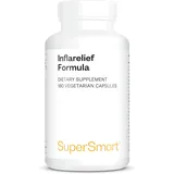 Supersmart - InflaRelief Formula - Mit Kurkuma, Bioperin, Quercetin & Bromelain - Kraftvolle & natürliche Schmerzlinderung & Entzündungshemmend | Nicht GVO & Glutenfrei - 180 vegetarische Kapseln