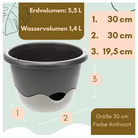 GarPet Blumenampel 30 cm Anthrazit
