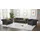 s-style möbel SITZGARNITUR mit Schlaffunktion 3+2+1 Chesterfield Flux Anthrazit Microfaser Vintageoptik