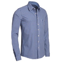 Almsach Trachtenhemd Trachten blau XL