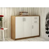 home collective Highboard 110 x 0 x 0 cm Beige / Weiß
