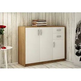 home collective Highboard 110 x 0 x 0 cm Beige / Weiß