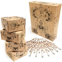 Nature Nerds - Wattestäbchen (800 Stück) aus Bambus & Bio-Baumwolle, plastikfrei, Q-Tips
