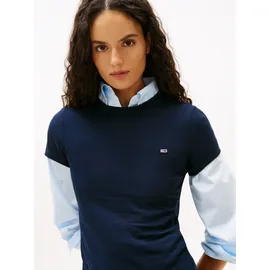 Tommy Hilfiger Tommy Jeans Damen Tjw Slim C-Neck Tee Dw0dw20459 S/S T-Shirt, Blue (Dark Night Navy), XL EU - XL