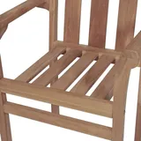 vidaXL Stapelbare Gartenstühle 2 Stk. Massivholz Teak