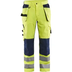 Warnschutz Handwerkerhose mit Ventilation "1565" - C54 - gelb/marine