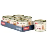 Carny Katzen Nassfutter Pute + Huhn + Shrimps (6 x 200g), Katzen Nassfutter von animonda ohne Getreide und Zucker, mit frischen fleischlichen Zutaten