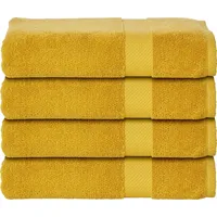 done.® Handtuch Set »Deluxe«, (Set, 4 St., 4 Gästetücher (30x50 cm), Uni Farben, Hotelqualität aus hochwertigem Zwirnfrottier, goldfarben
