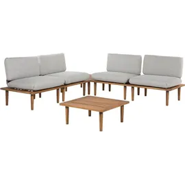 Beliani Gartenlounge Frascati 5-tlg. grau