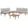 Beliani Gartenlounge Frascati 5-tlg. grau