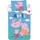 Jerry Fabrics Peppa Pig Bettwäsche-Set | Babybett-Größe Bettbezug 100x135 cm + Kopfkissenbezug 40x60 cm | 100% Baumwolle | Weiches Bettwäsche-Set für Baby oder kleines Bett | Wendebettbezug & Kopfkissenbezug mit