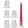 Relaxdays Stabkerzenhalter Glas 6er Set, transparent