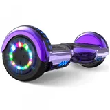 RCB Balance Scooter JD5JD6, 6,5 Zoll Zweimotoren Hoverboard mit LED-Leuchten und Bluetooth lila