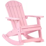 Beliani Schaukelstuhl Rosa 68x52x67