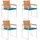 vidaXL Gartenstuhl 4 St. mit Kissen 4 x 4 x 4 cm blau