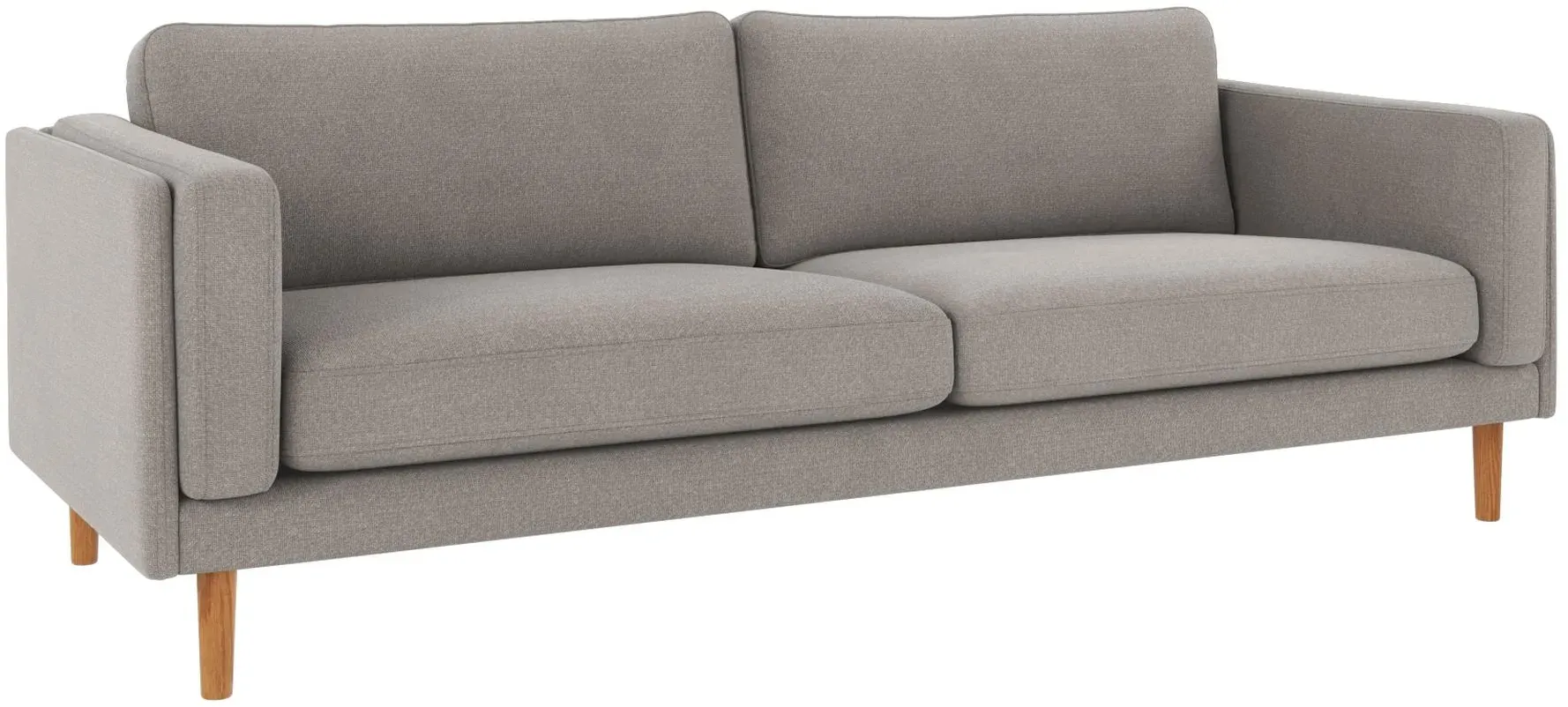 Sofa Braden 3-Sitzer von Rowico, mit Eichenbeinen, klassisch, Bezug Rita in Hellgrau, FSC-zertifiziert
