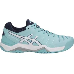 ASICS Damen Tennisoutdoorschuhe Damen Tennisschuhe, Hellblau/Weiß, 42