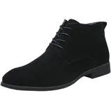 Generisch Herren Stiefeletten Elegant Chelsea Boots Wildleder Freizeitschuhe Chelsea Boots Wanderschuhe rutschfeste Warme Herbstschuhe Cowboy Schnürstiefel Outdoor Sneakers Vegan Trekkingschuhe - 39 EU