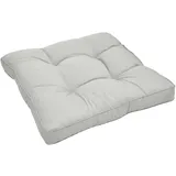 Beautissu Sitzkissen 70 x 70 x 10 cm hellgrau 1 St.