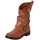 Toocool - Damenstiefel niedrige Biker Boots Motorradfahrerin Stiefeletten Schnallen Kampfstiefel SA9907, Camel, 37 EU - 37 EU