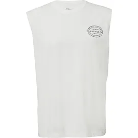 s.Oliver Jersey-Tanktop im Relaxed Fit mit Print - weiß - XL