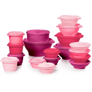 Tupperware Heritage Collection Frischhaltedosen, spülmaschinengeeignet und BPA-frei, 36-teiliges Set (18 Behälter und 18 Deckel), Vintage Pink