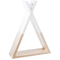 Atmosphera Créateur d'intérieur Kinderregal Tipi 30 x 10 x 39 cm Holz rosa-weiß