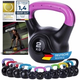 Body & Mind® Kettlebell Kugelhantel 2-20 kg - Workout Gewicht-Hantel für Kraft-Training - Profi Fitness Schwunghantel aus Kunststoff (a - 2 kg)