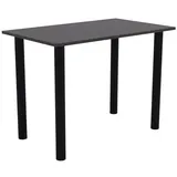 AKKE Esstisch, Esszimmertisch mit schwarzen Beinen Küchentisch Bürotisch 2mm PVC 65 cm x 74 cm x 110 cm