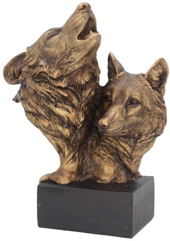 Nemesis Now Song of The Wild Wolf Büste 23 cm Bronze Harz