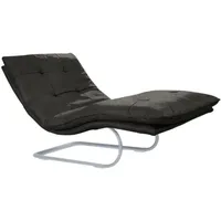 W.Schillig Relaxliege daily dreams Leder 95 x 91 x 170 cm grau mit Kissen