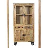 SIT Möbel Vitrine Rustic 90 x 40 x 180 cm Natur Antik