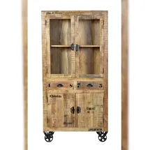 SIT Möbel Vitrine Rustic 90 x 40 x 180 cm Natur Antik