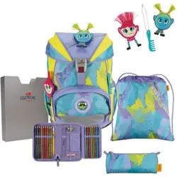 DERDIEDAS 8505172 5-teiliges Schulrucksack-Set ErgoFlex Hippie Hair