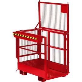 R+R INDUSTRIETECHNIK Arbeitskorb Stahl 1200x800x1950mm Feuerrot