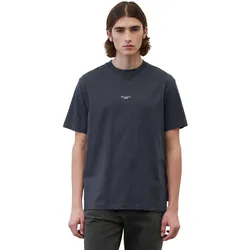 T-Shirt, mit Labeling vorne mittig, Gr. M, dunkelblau, , 43159924-M