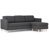 VCM Couch Stoff 2-Sitzer Dunkelgrau