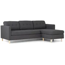 VCM Couch Stoff 2-Sitzer Dunkelgrau