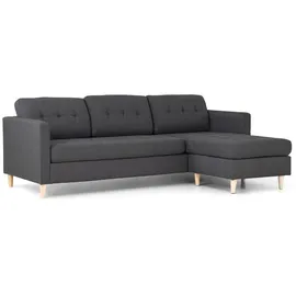 VCM Couch Stoff 2-Sitzer Dunkelgrau