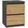 Top e shop CDF Nachttisch, Anthrazit, Eiche, Artisan, Holzwerkstoff, 30x40x30 cm, Schlafzimmer, Nachttische