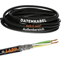 Lapp Lapp, Kabelleitung, 10 Meter 1030521 LiYCY geschirmte Steuerleitung 6x0,5 mm2 I UV-resistent I Signalkabel 6 adrig (10 m)