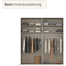 Rauch Drehtürenschrank Montclar 201 x 223 x 60 cm Schwarz