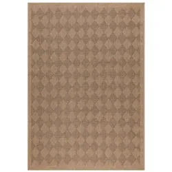 In & Outdoor Teppich Wetterfest Läufer Beige - Balkon Teppich Wasserfest