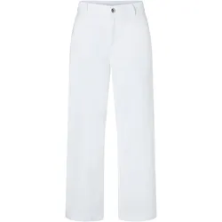 Schlaghose MAC "CARI", Damen, Gr. 40, N-Gr, weiß, Web, Obermaterial: 97% Baumwolle, 3% Elasthan, casual, lang, Hosen